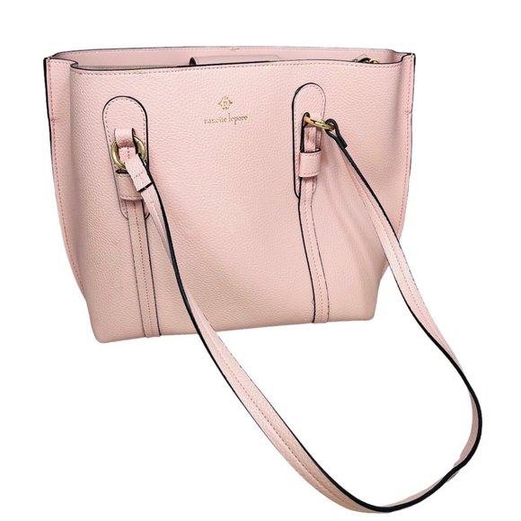 Nanette Lepore Handbags - Nanette Lepore Pink Pebbled Leather Shoulder Bag EUC